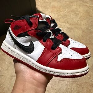 Nike Kids Black, Red, and White Sneakers